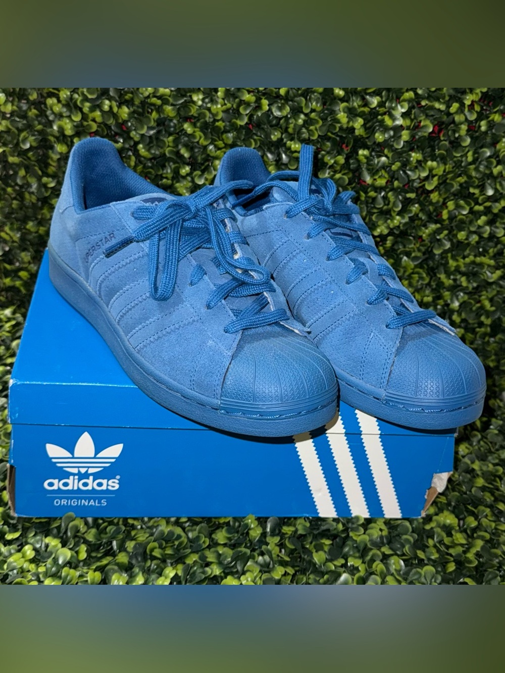 adidas Superstar Suede Sneakers - Royal Blue size M 6.5/ W 8